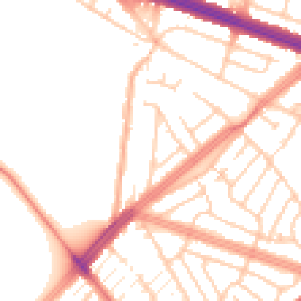 Daytime road noise heatmap for L4 7XJ
