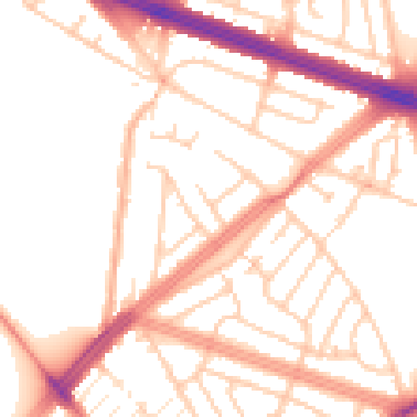 Daytime road noise heatmap for L4 7XN