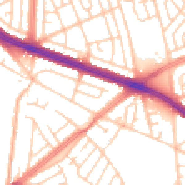 Daytime road noise heatmap for L4 8TB