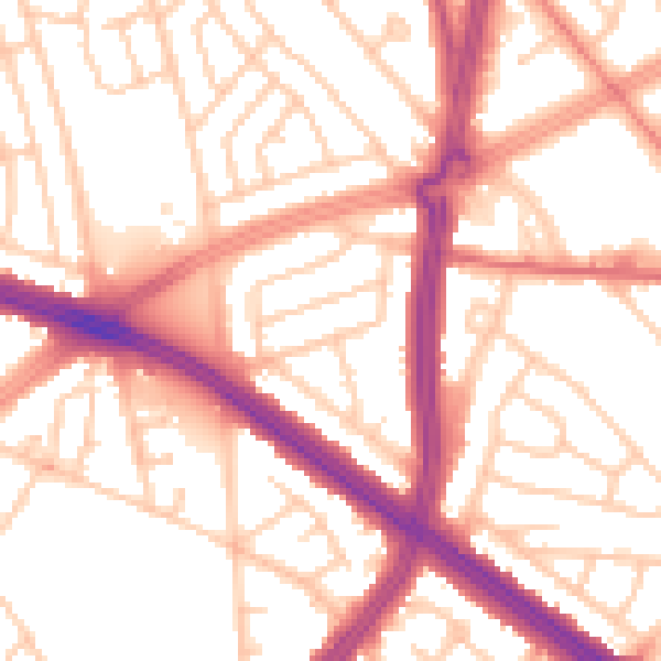 Daytime road noise heatmap for L4 8UB