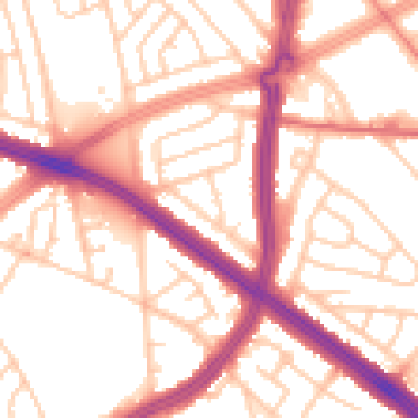 Daytime road noise heatmap for L4 8UP