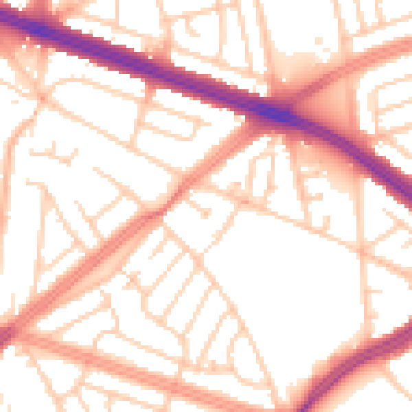 Daytime road noise heatmap for L4 8US