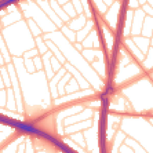 Daytime road noise heatmap for L4 9RL