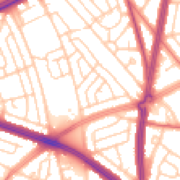 Daytime road noise heatmap for L4 9RX