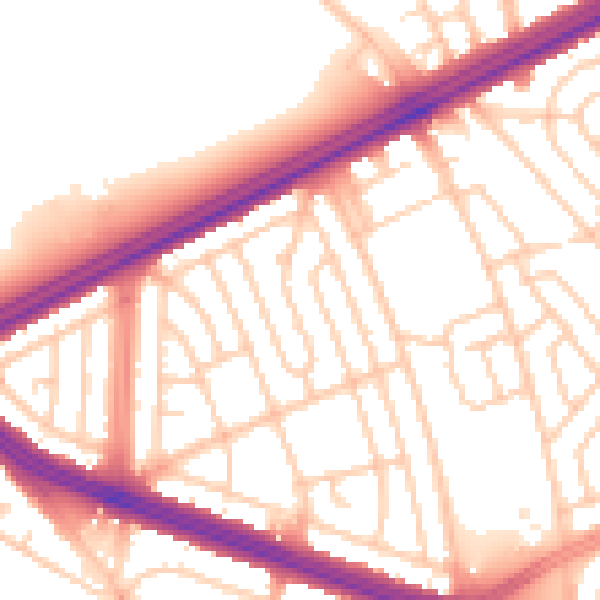 Daytime road noise heatmap for L4 9SN