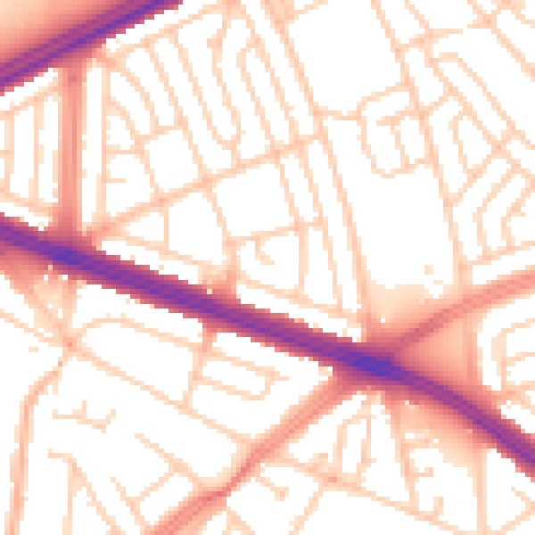 Daytime road noise heatmap for L4 9TH