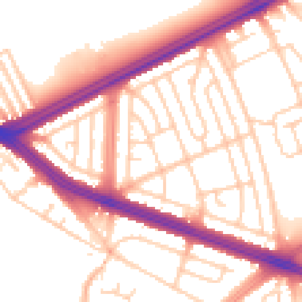 Daytime road noise heatmap for L4 9UA