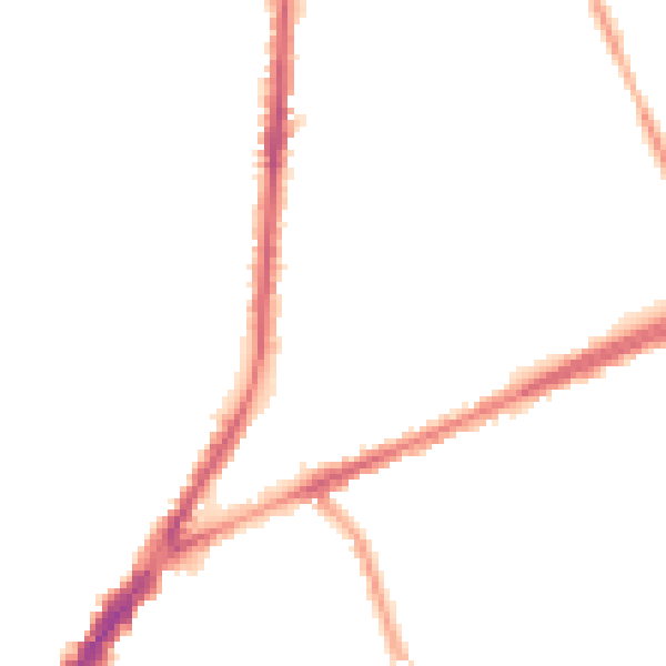 Night-time road noise heatmap for L9 0HA