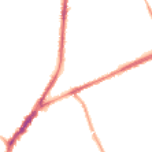 Night-time road noise heatmap for L9 0HH
