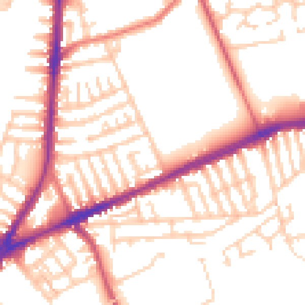 Daytime road noise heatmap for L9 0HR
