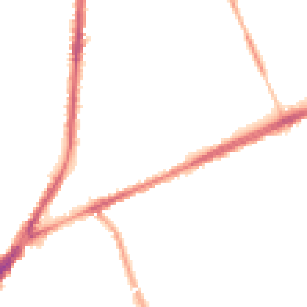 Night-time road noise heatmap for L9 0HT