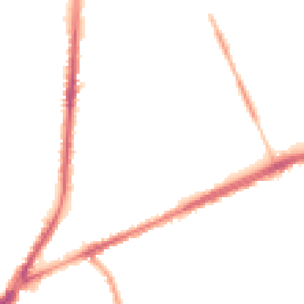 Night-time road noise heatmap for L9 0JH