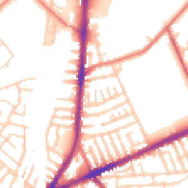 Daytime road noise heatmap for L9 0LA