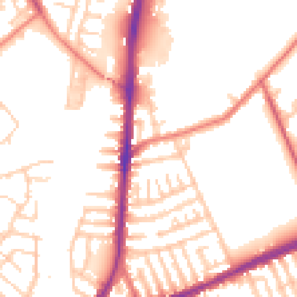 Daytime road noise heatmap for L9 0LG