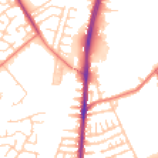 Daytime road noise heatmap for L9 0LL