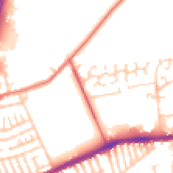Daytime road noise heatmap for L9 0NE