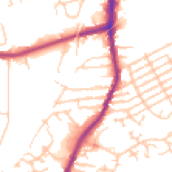 Daytime road noise heatmap for L9 1AW