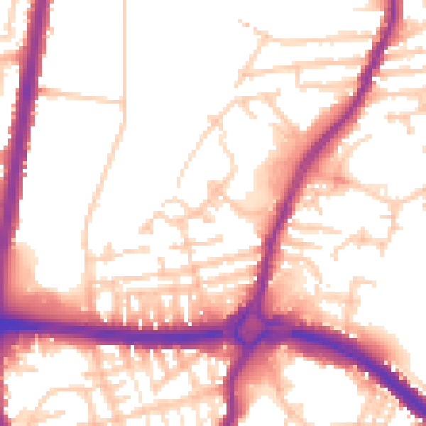 Daytime road noise heatmap for L9 1BA