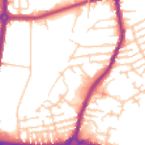 Daytime road noise heatmap for L9 1DF