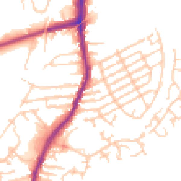 Daytime road noise heatmap for L9 1DL