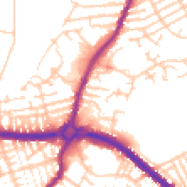 Daytime road noise heatmap for L9 1EA