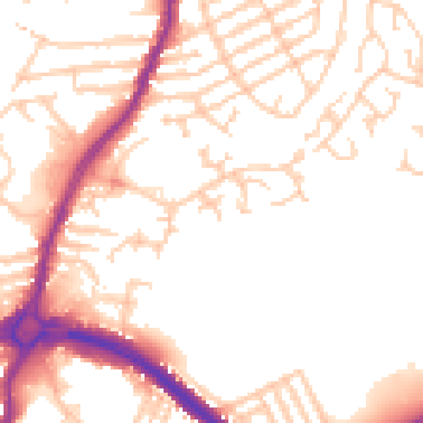 Daytime road noise heatmap for L9 1HQ