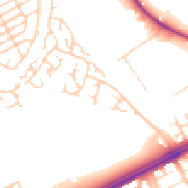 Daytime road noise heatmap for L9 1HY