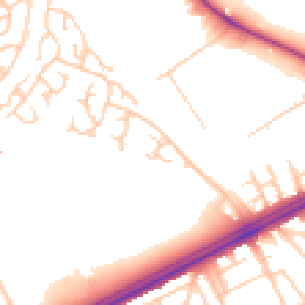 Daytime road noise heatmap for L9 1JA