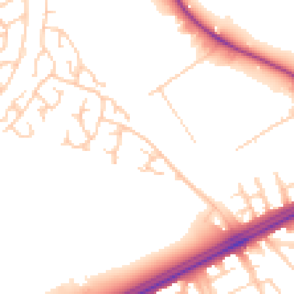 Daytime road noise heatmap for L9 1JF