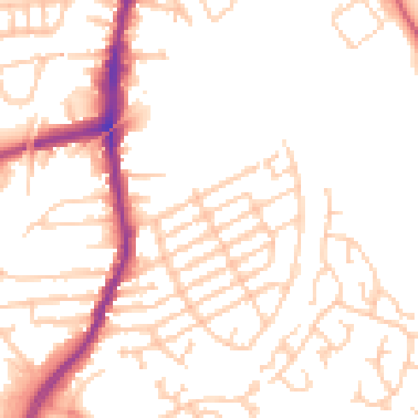 Daytime road noise heatmap for L9 2AA