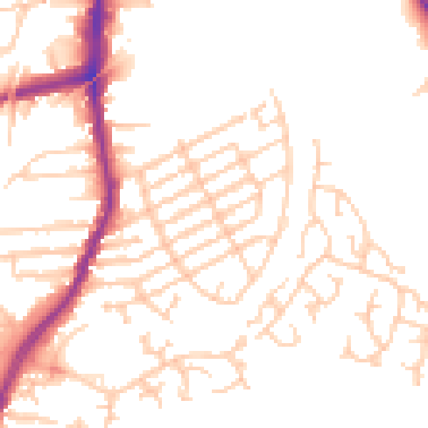 Daytime road noise heatmap for L9 2BG