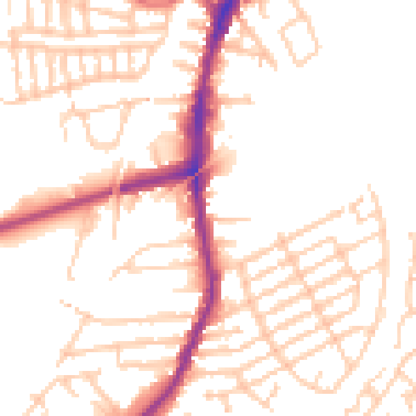 Daytime road noise heatmap for L9 2BL