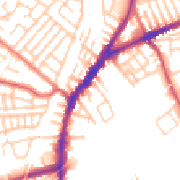 Daytime road noise heatmap for L9 2DG
