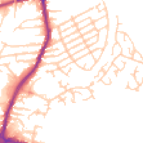 Daytime road noise heatmap for L9 2DJ