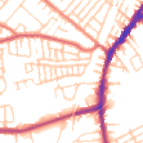 Daytime road noise heatmap for L9 3AH