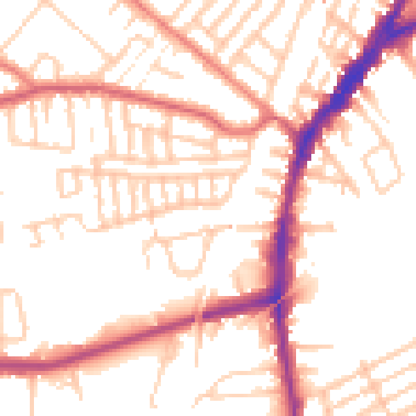 Daytime road noise heatmap for L9 3AL