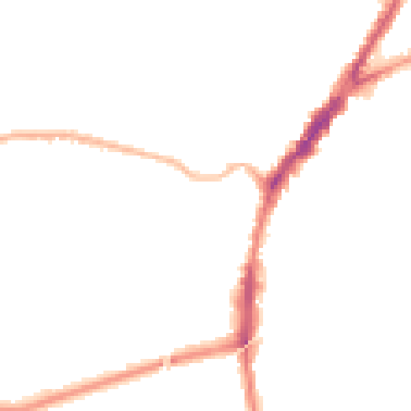 Night-time road noise heatmap for L9 3AX
