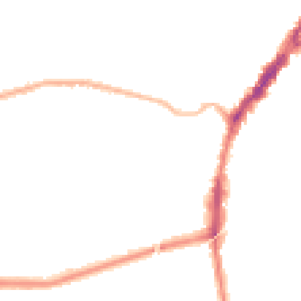Night-time road noise heatmap for L9 3BG