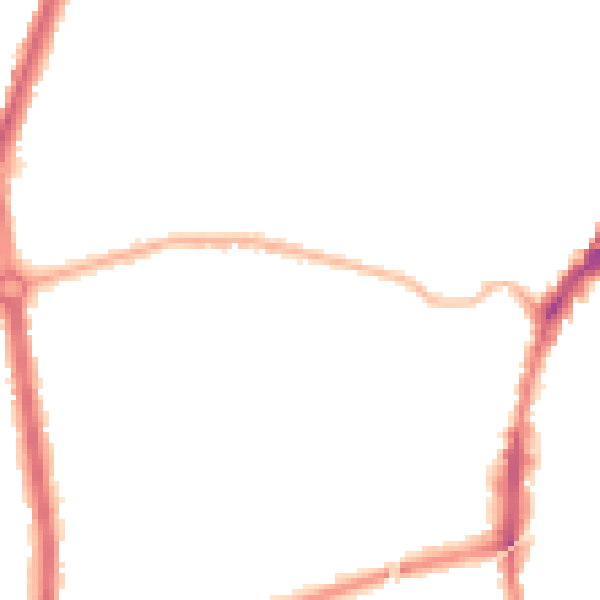 Night-time road noise heatmap for L9 3BN