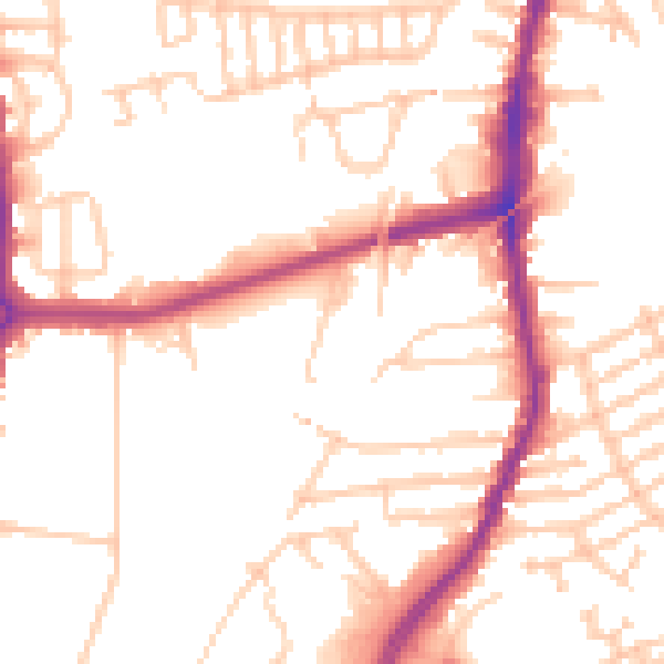 Daytime road noise heatmap for L9 3DG
