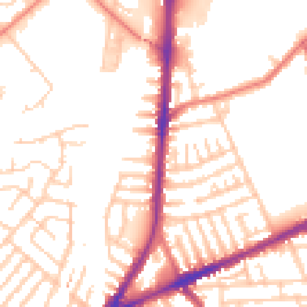 Daytime road noise heatmap for L9 4GA