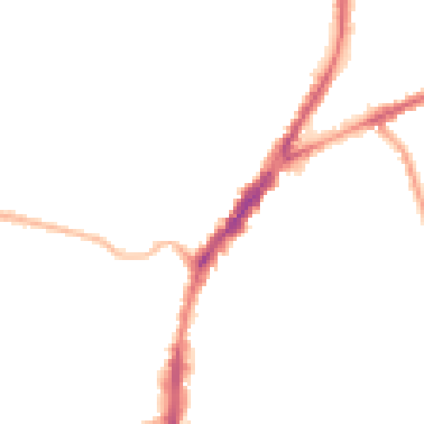 Night-time road noise heatmap for L9 4RA