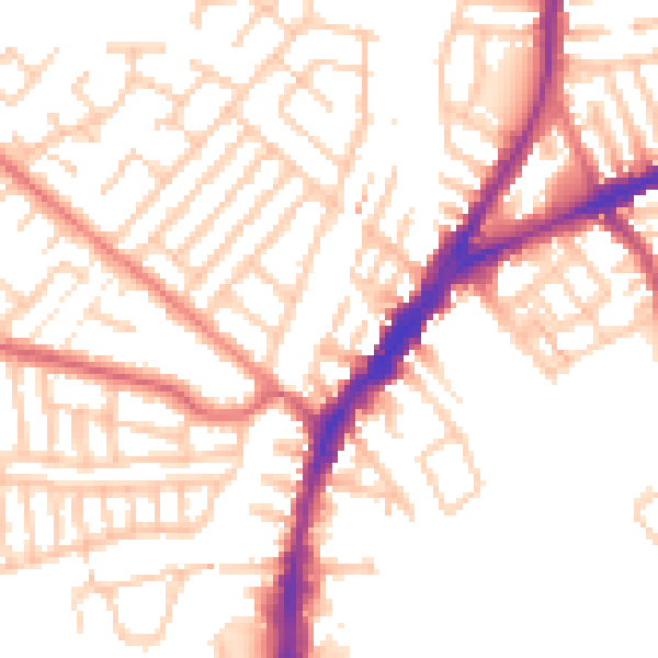 Daytime road noise heatmap for L9 4RB