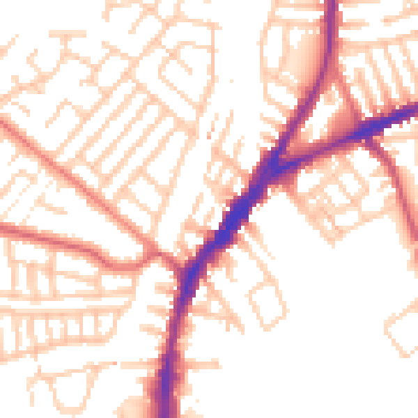 Daytime road noise heatmap for L9 4RJ