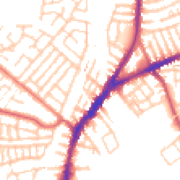 Daytime road noise heatmap for L9 4RT