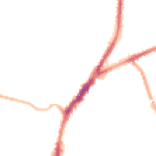 Night-time road noise heatmap for L9 4RT