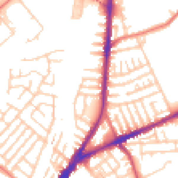 Daytime road noise heatmap for L9 4SF