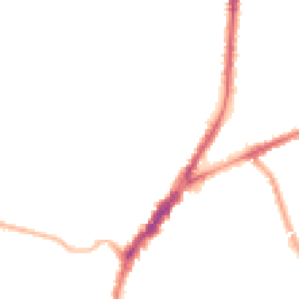 Night-time road noise heatmap for L9 4SJ