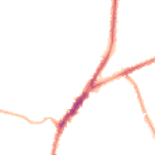 Night-time road noise heatmap for L9 4SL