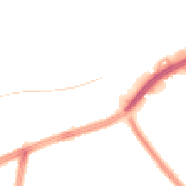 Night-time road noise heatmap for L9 6BY
